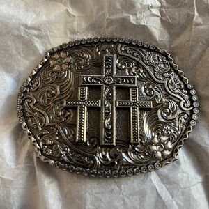 New Three Cross-Shaped Religious Design Belt Buckle.